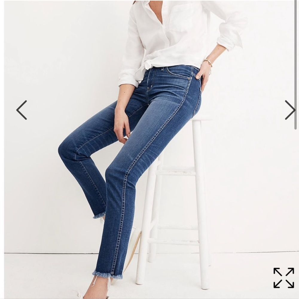 Madewell Slim Straight Jeans Raw-Hem Edition Size 23
